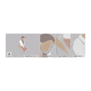 Muestra de fotomural Premium Canvas - Un esbozo de encanto - Mujer, Gráficos, Modelo - 100x30 cm