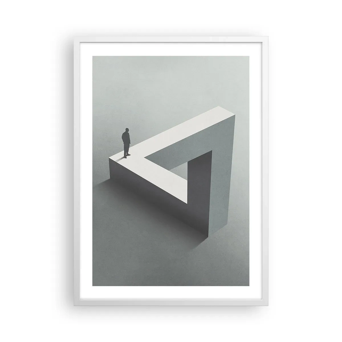 Póster en marco blanco - Y, sin embargo, es posible - 50x70 cm