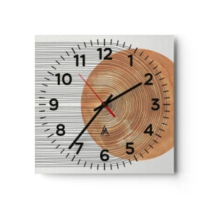 Reloj de pared - Reloj de vidrio - Una composición soleada - 40x40 cm