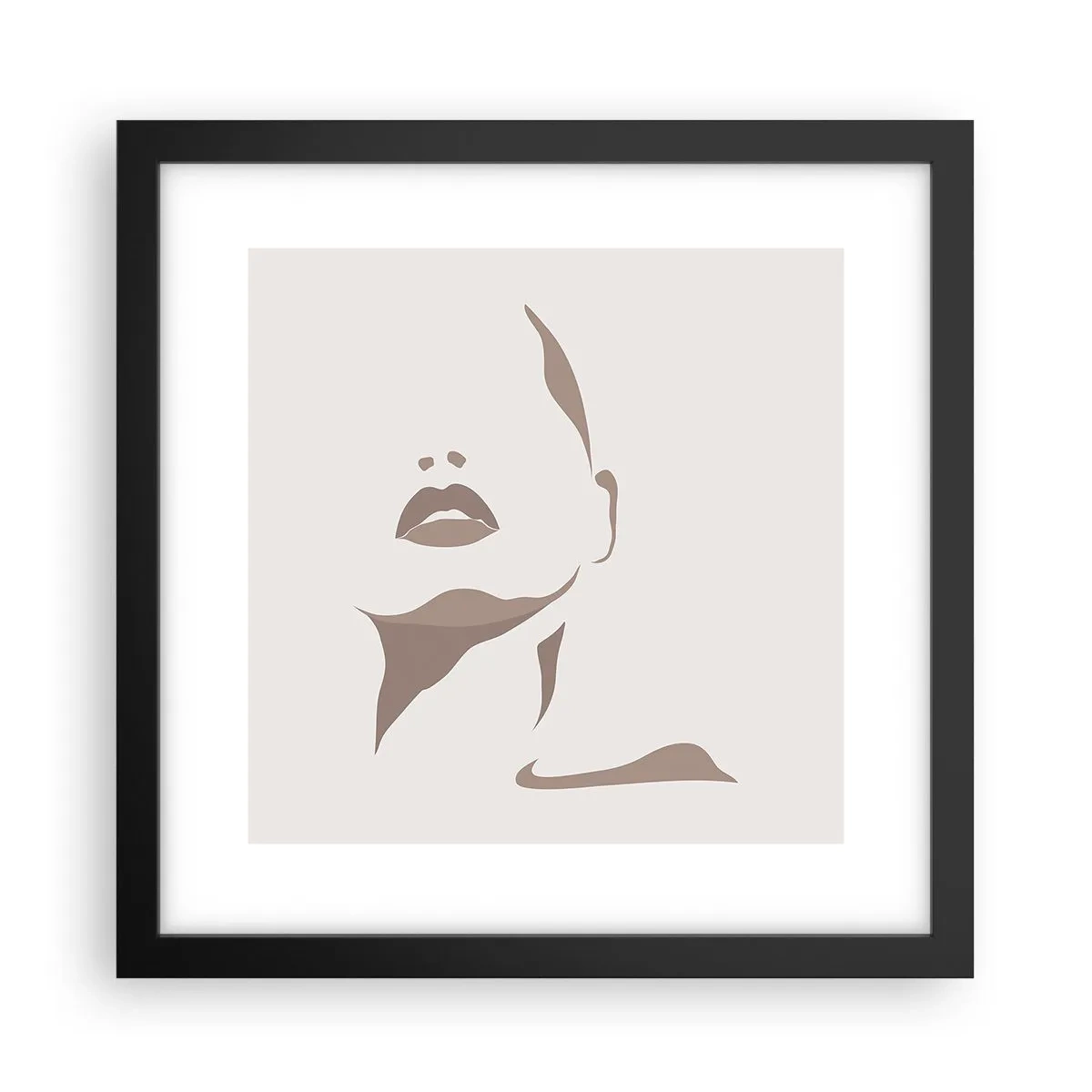 Póster en marco negro - Creación a partir de la luz y la sombra - 30x30 cm