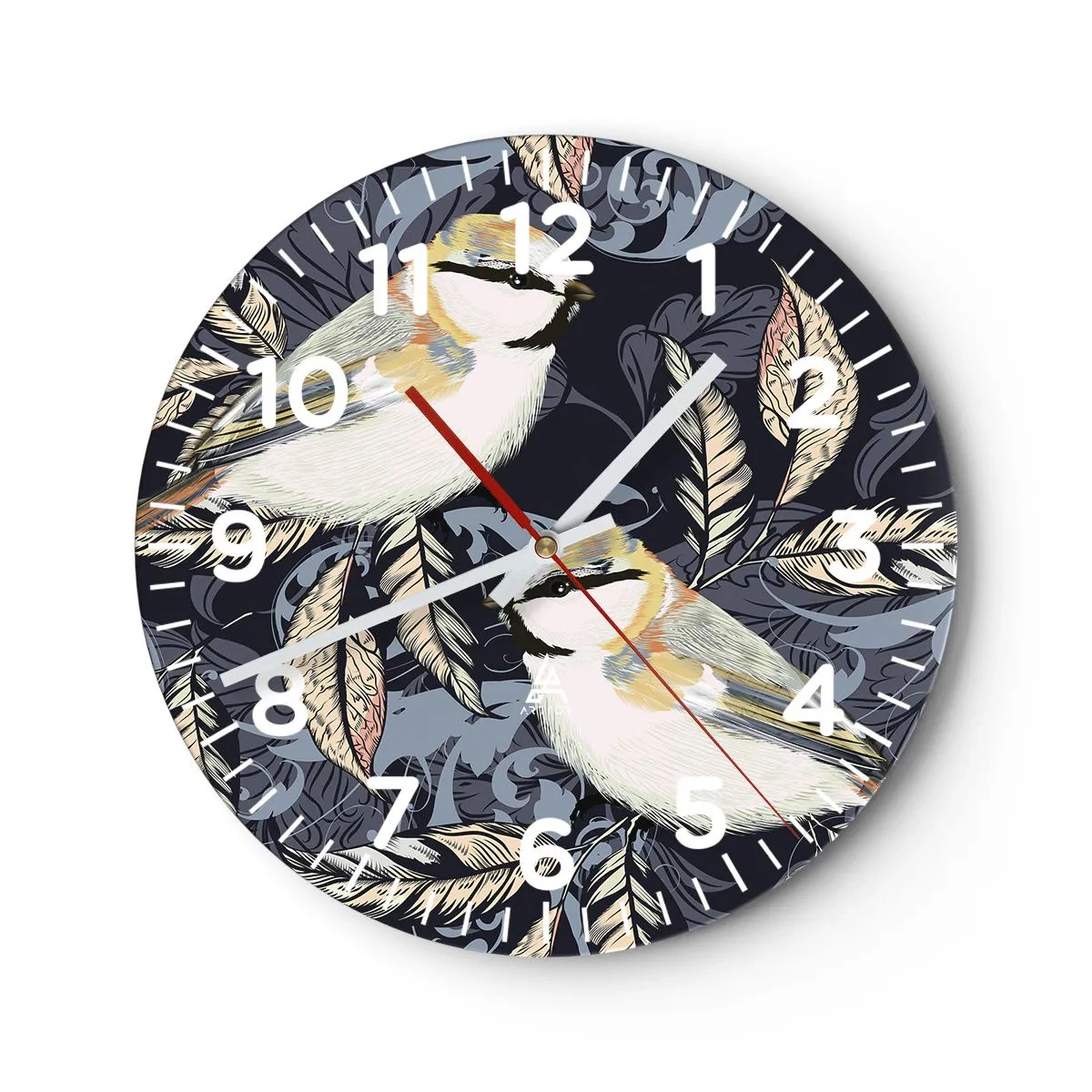 Reloj de pared - Reloj de vidrio - En la copa del árbol - 30x30 cm