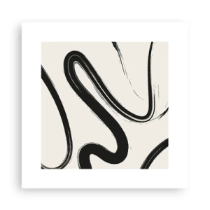 Póster - Fantasía en blanco y negro - 30x30 cm