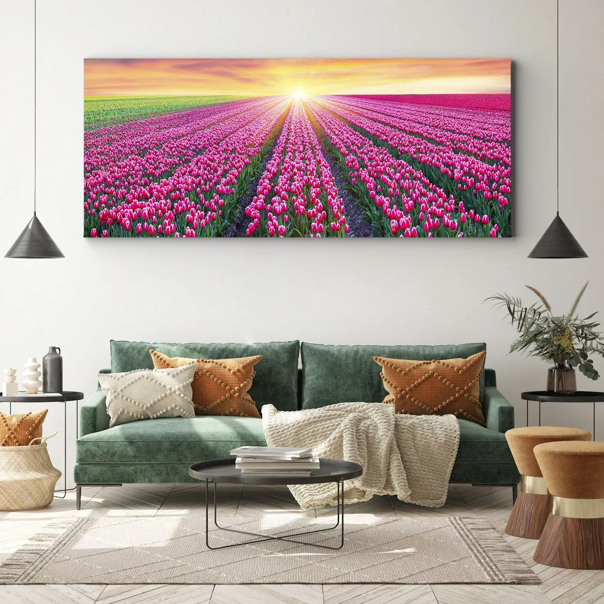 Cuadro sobre lienzo - Impresión de Imagen - Granja de belleza - 90x30 cm