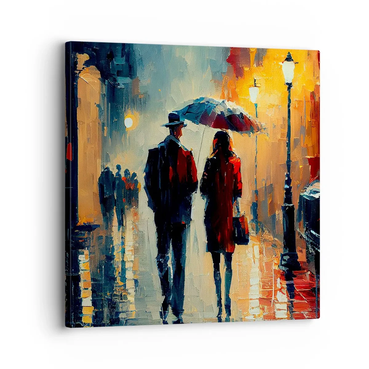Cuadro sobre lienzo - Impresión de Imagen - Historia de amor urbana - 30x30 cm