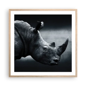 Póster en marco roble claro - Perfil derecho - 60x60 cm
