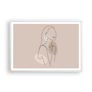 Póster en marco blanco - Un icono de la inocencia - 100x70 cm