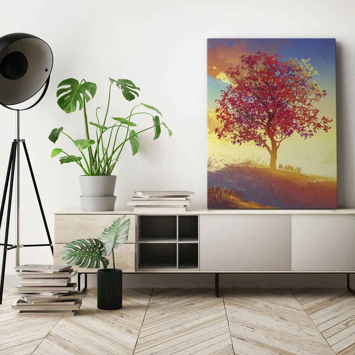 Cuadro sobre lienzo - Impresión de Imagen - Un peregrino en su destino - 45x80 cm