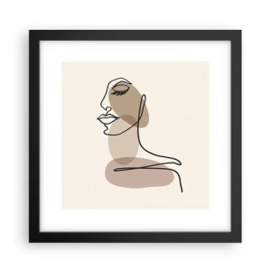 Póster en marco negro - Escucharse a sí misma - 30x30 cm