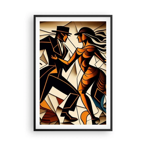Póster en marco negro - Danza de pasión - 61x91 cm