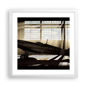 Póster en marco blanco - El descanso del guerrero - 40x40 cm