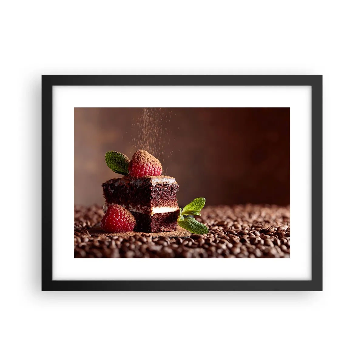 Póster en marco negro - La vida es dulce - 40x30 cm