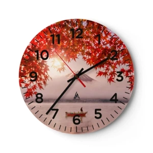 Reloj de pared - Reloj de vidrio - Estilo japonés - 40x40 cm