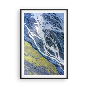 Póster en marco negro - Las pinturas rupestres de la naturaleza - 61x91 cm