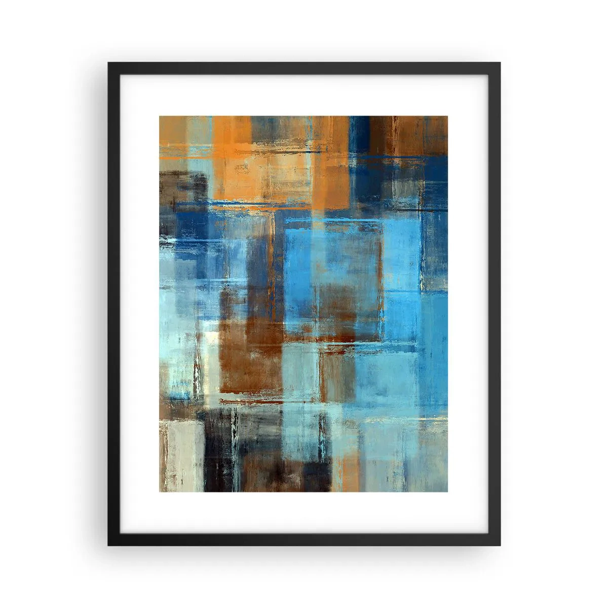 Póster en marco negro - A través del velo azul - 40x50 cm