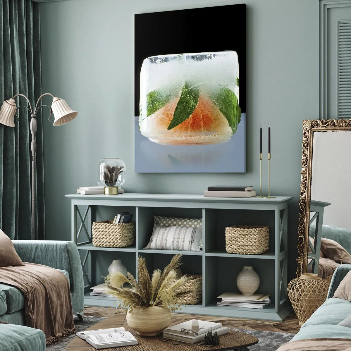 Cuadro sobre lienzo - Impresión de Imagen - Frescura - 55x100 cm