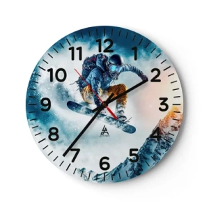 Reloj de pared - Reloj de vidrio - Emociones extremas - 40x40 cm