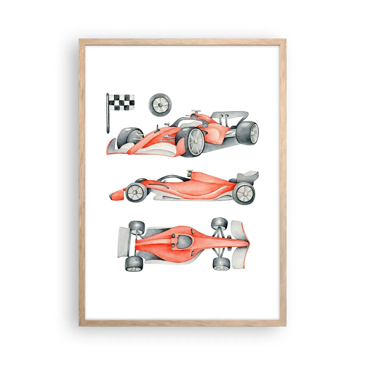 Póster en marco roble claro - Para alcanzar un sueño - 50x70 cm