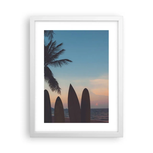 Póster en marco blanco - Mañana también disfrutaremos - 30x40 cm