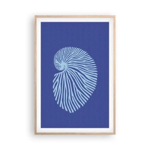 Póster en marco roble claro - Nacimiento de una concha - 61x91 cm
