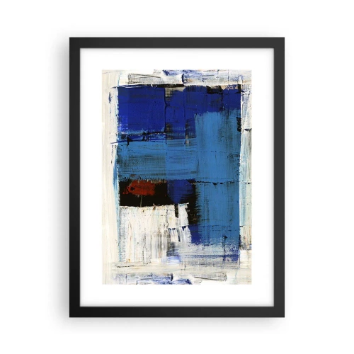 Póster en marco negro - El secreto del azul - 30x40 cm