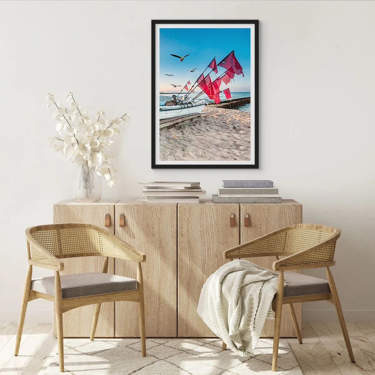 Póster en marco negro - Un merecido descanso - 70x100 cm