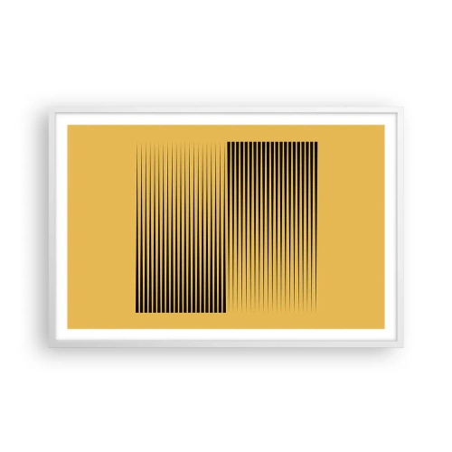 Póster en marco blanco - Cuadrado de opuestos - 91x61 cm