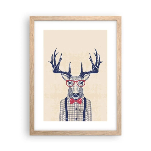 Póster en marco roble claro - Una extravagancia lúdica - 30x40 cm