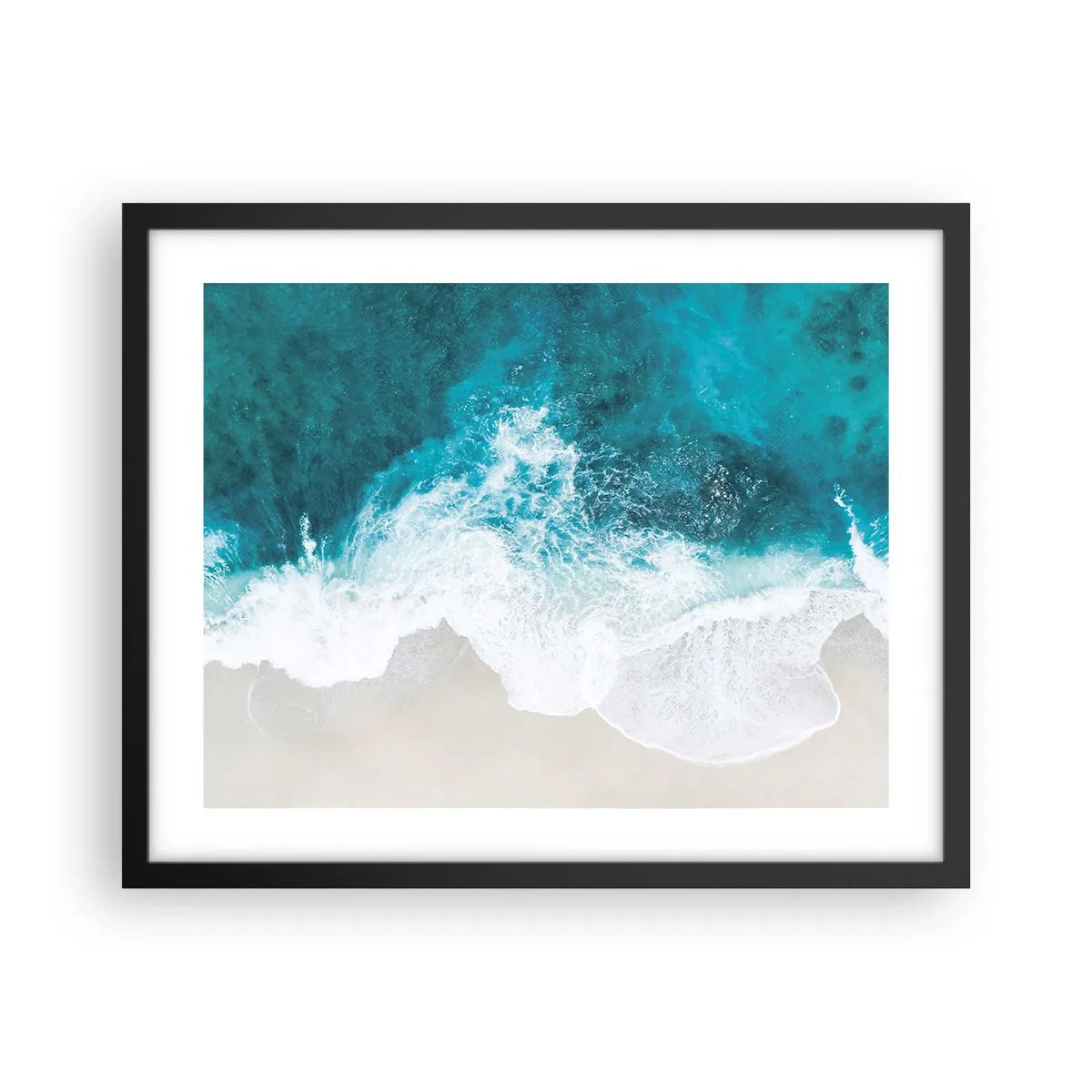 Póster en marco negro - Una caricia natural - 50x40 cm