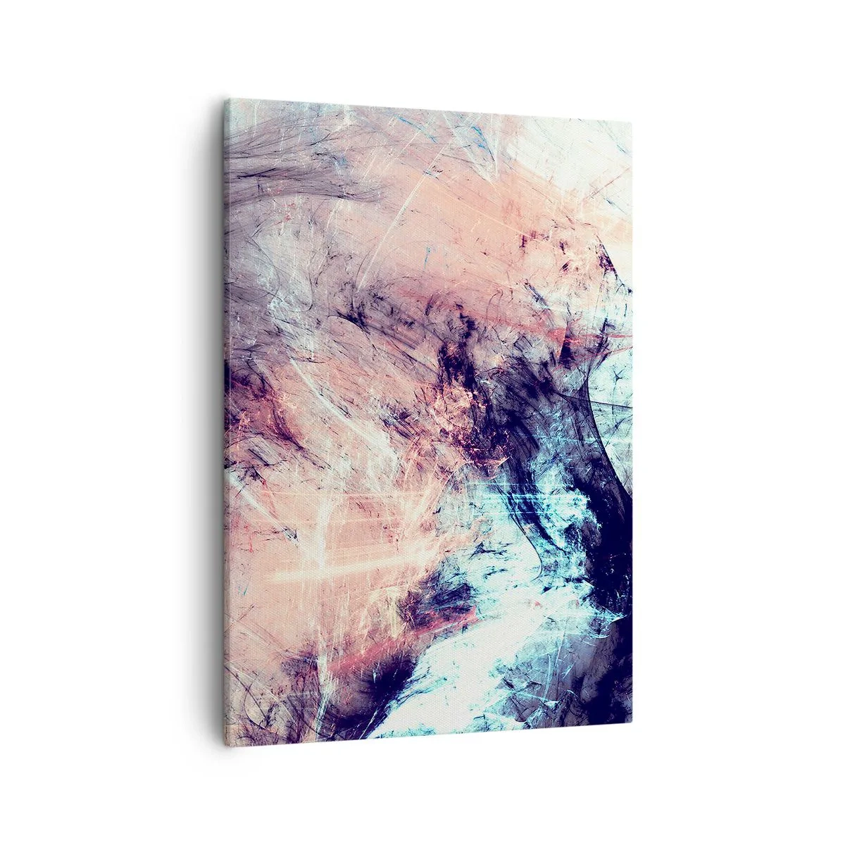 Cuadro sobre lienzo - Impresión de Imagen - Composición abstracta en tonos pastel y oscuros. - 50x70cm - Siente el viento - Decoración de pared moderna para salón y dormitorio ARTTOR