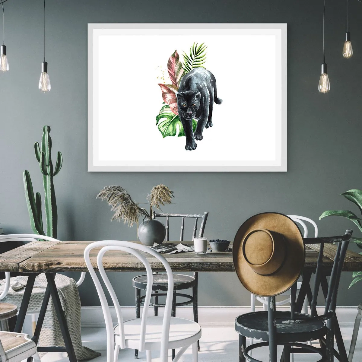 Póster en marco blanco - Salvaje de corazón - 50x40 cm