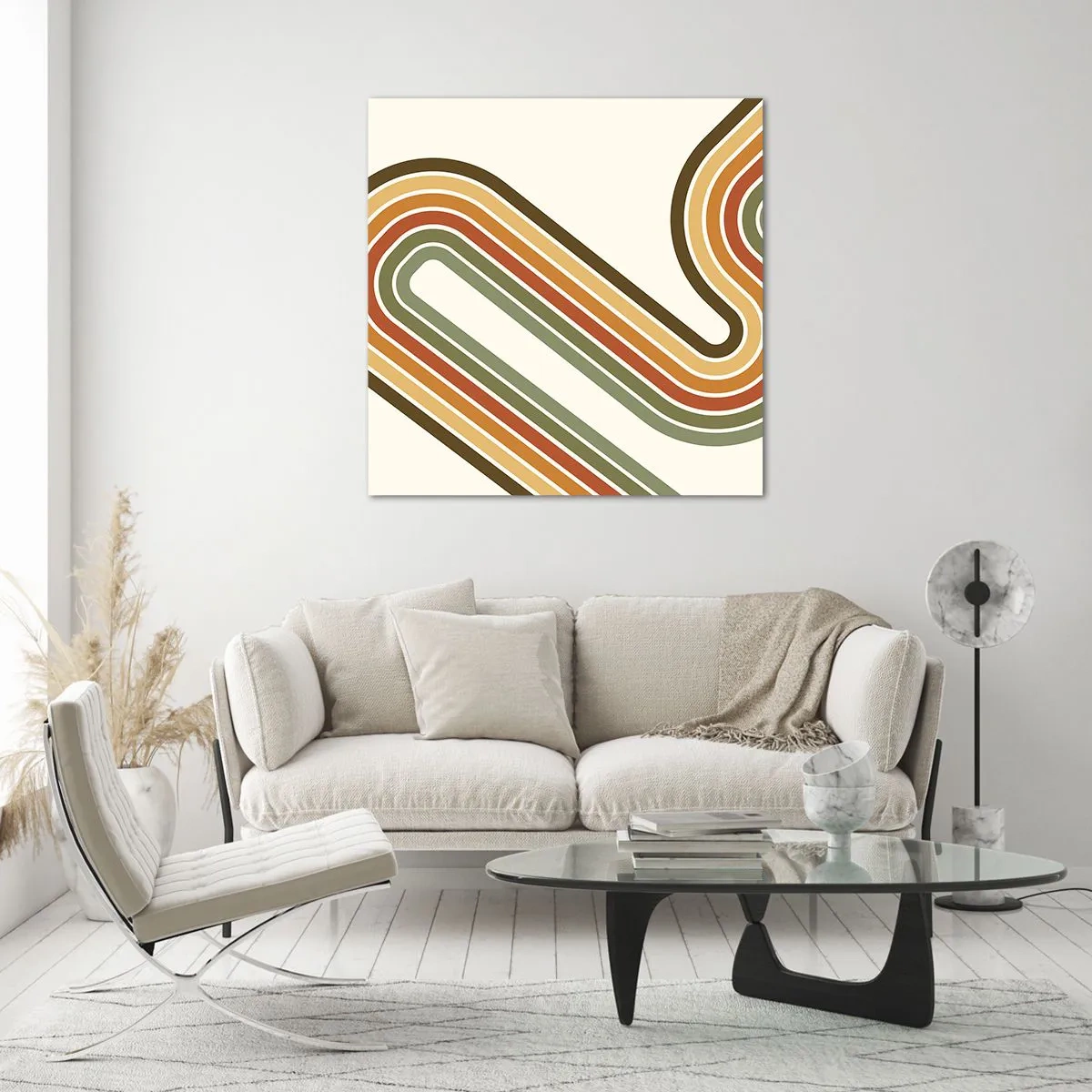 Cuadro sobre vidrio - Impresiones sobre Vidrio - Zigzagueando hasta su destino - 50x50 cm