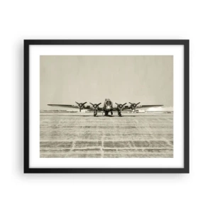 Póster en marco negro - Como siempre, preparado - 50x40 cm