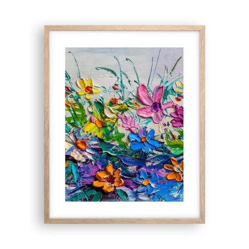 Póster en marco roble claro - La energía de las flores - 40x50 cm