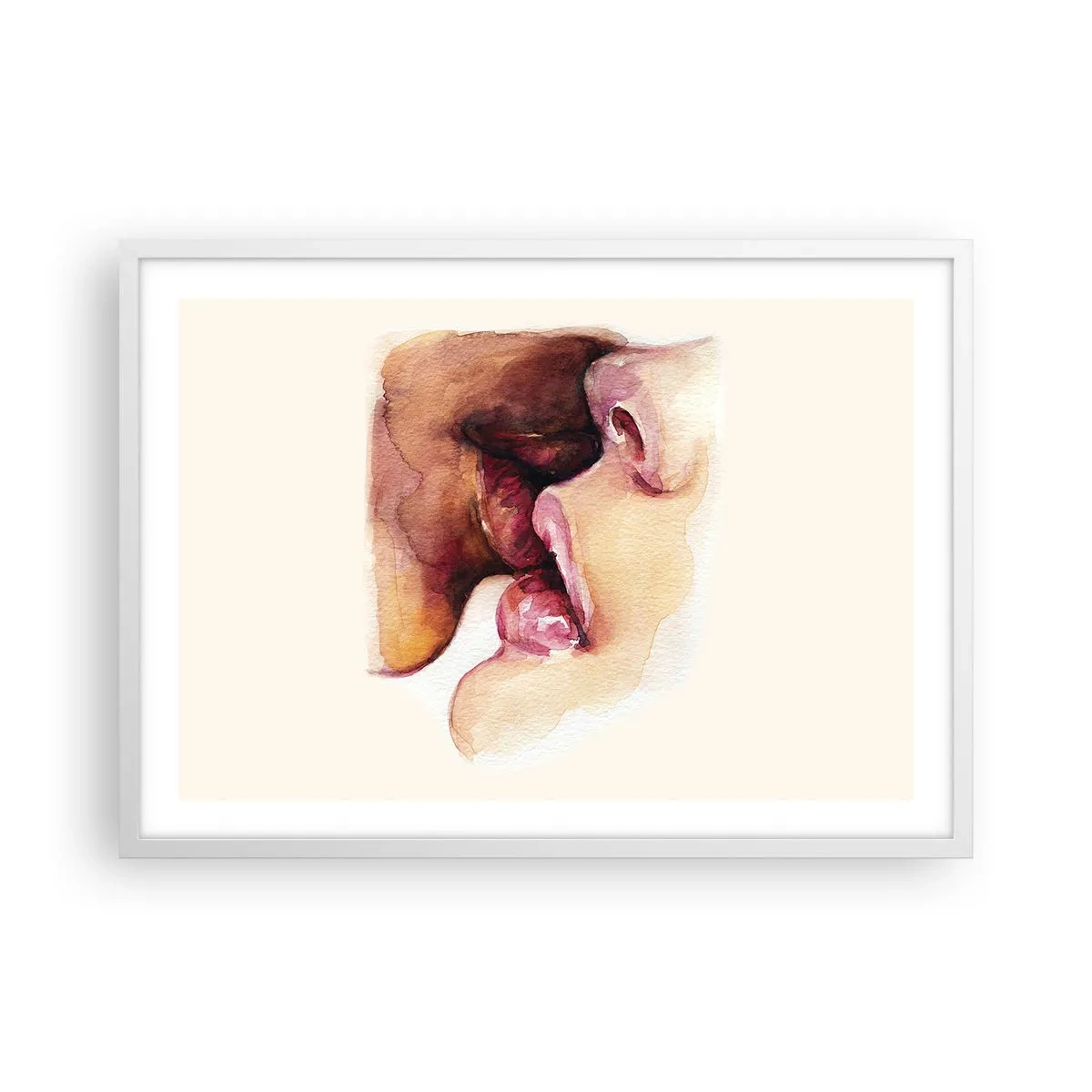 Póster en marco blanco - Como la noche y el día, la tierra y el cielo - 70x50 cm