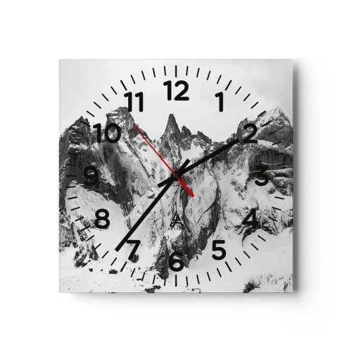 Reloj de pared - Reloj de vidrio - Cresta amenazante - 40x40 cm