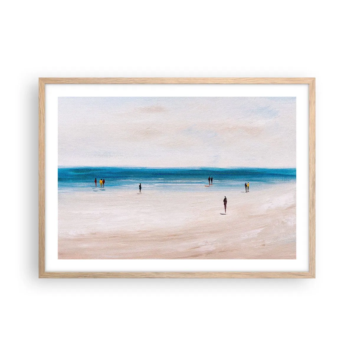 Póster en marco roble claro - Necesidad natural - 70x50 cm