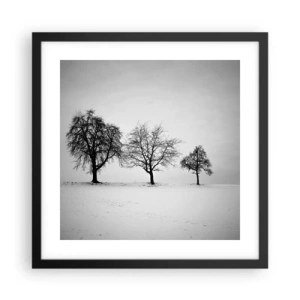 Póster en marco negro - ¿Con qué sueñan? - 40x40 cm