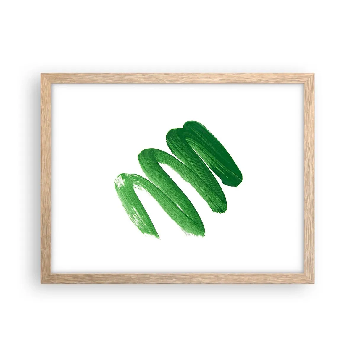 Póster en marco roble claro - Una broma verde - 40x30 cm