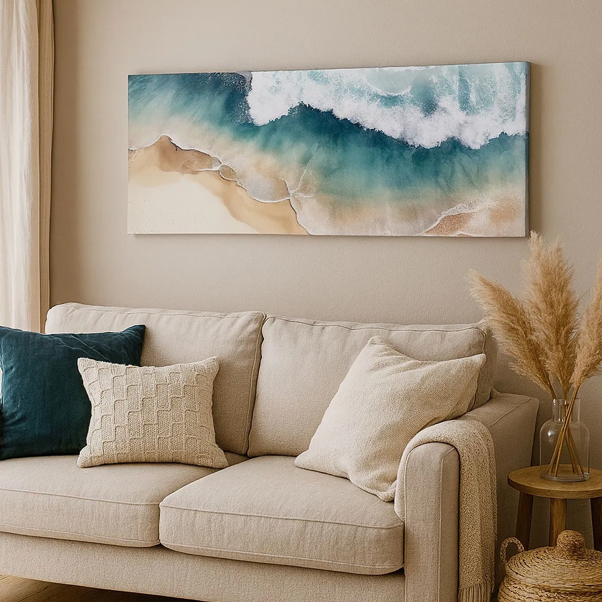 Cuadro sobre lienzo - Impresión de Imagen - Un encuentro eterno - 100x40 cm