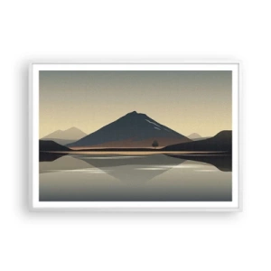 Póster en marco blanco - Reflejo de espejo - 100x70 cm