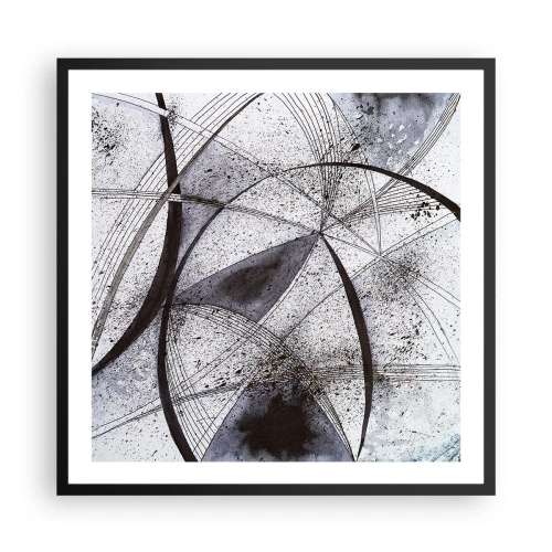 Póster en marco negro - Fantasía futurista - 60x60 cm