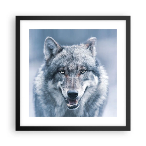 Póster en marco negro - ¿Aceptarás el reto? - 40x40 cm