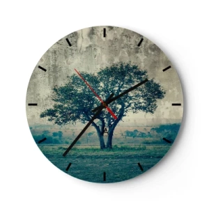 Reloj de pared - Reloj de vidrio - El manzano - 40x40 cm