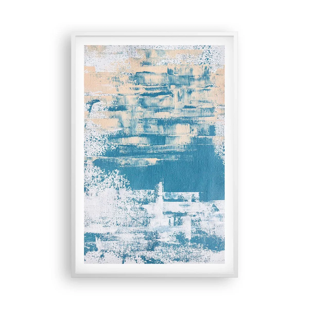 Póster en marco blanco - A través de un carámbano - 61x91 cm