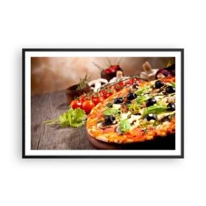 Póster en marco negro - De ingredientes puros - 91x61 cm