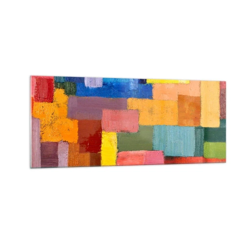 Cuadro sobre vidrio - Impresiones sobre Vidrio - Cada una diferente, todas coloridas - 100x40 cm