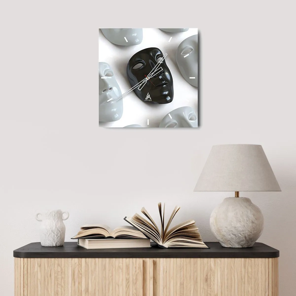 Reloj de pared - Reloj de vidrio - ¿Cómo destacar? - 30x30 cm