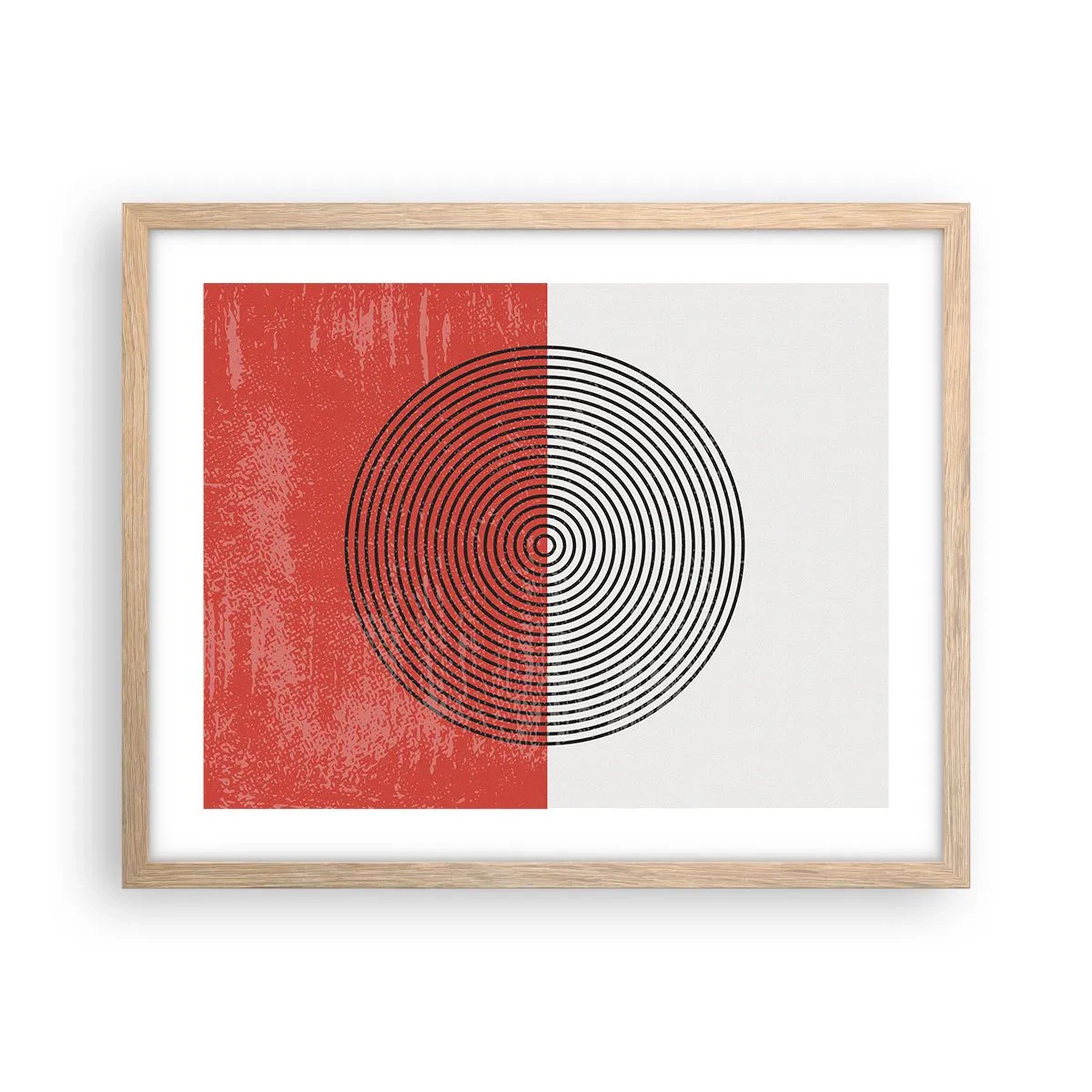 Póster en marco roble claro - En el corazón de la misma - 50x40 cm