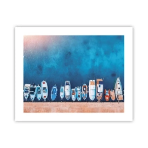 Póster - En fila y a la espera - 50x40 cm