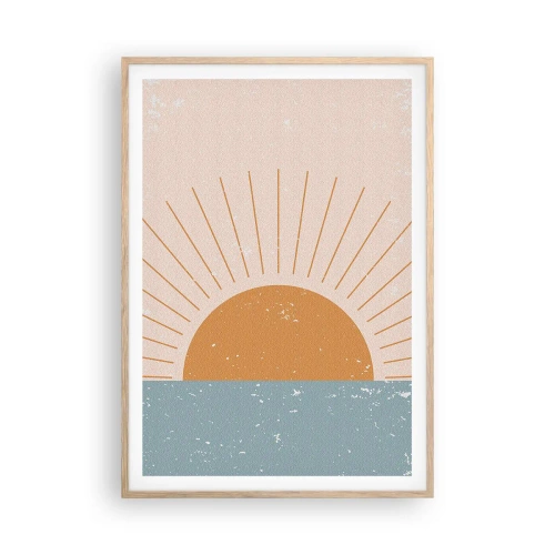 Póster en marco roble claro - La maravilla de cada día - 70x100 cm